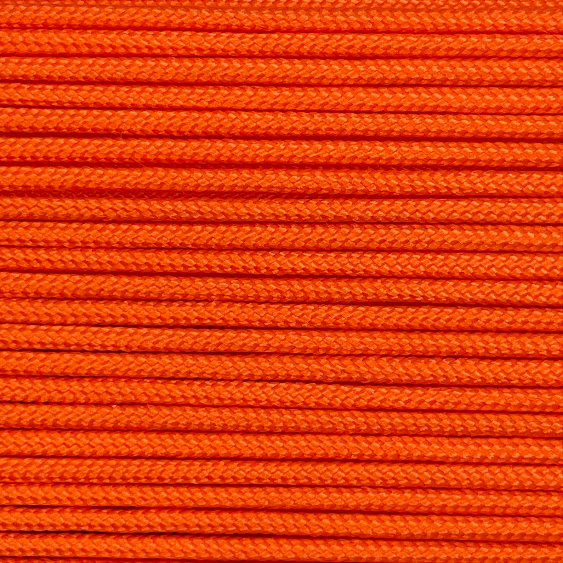 Close-up image of Orange 275 Paracord, showcasing the vibrant colour and texture of the material.
