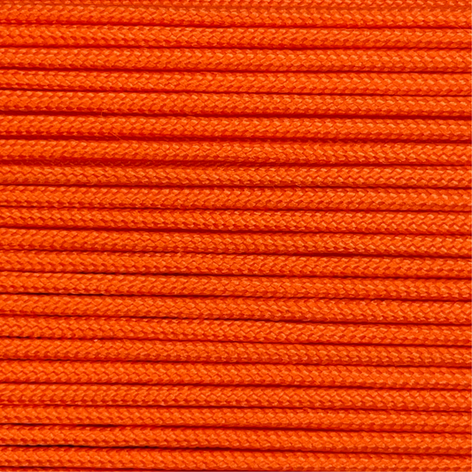 Close-up image of Orange 275 Paracord, showcasing the vibrant colour and texture of the material.