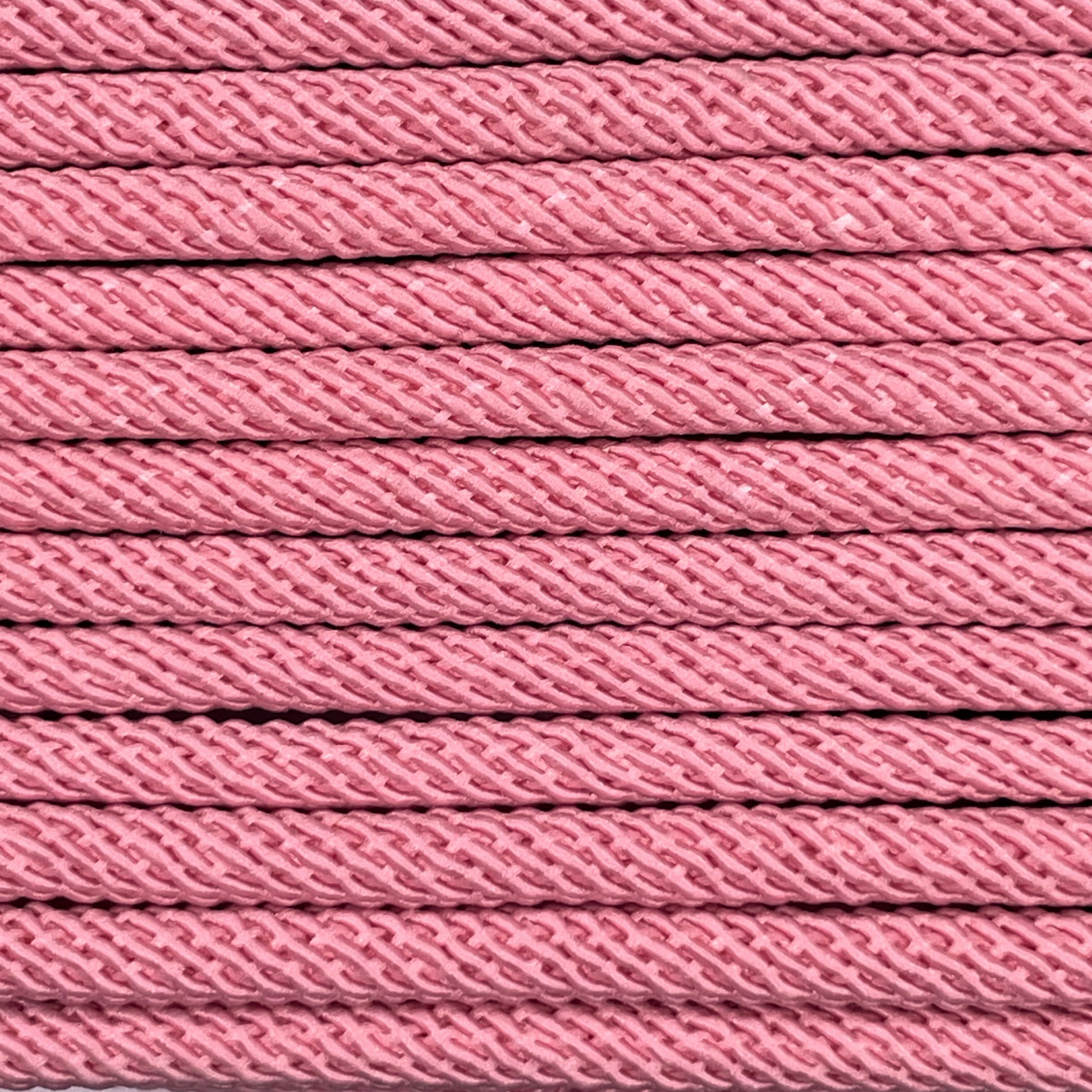 Close-up image of Pink 5mm Milan Rope, showcasing the vibrant colour and texture of the material.