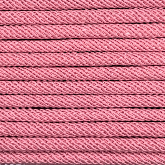 Close-up image of Pink 5mm Milan Rope, showcasing the vibrant colour and texture of the material.