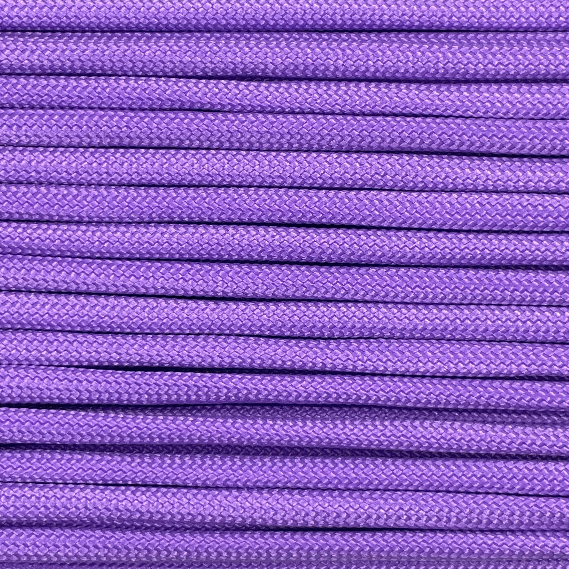 Close-up image of purple 550 paracord, showcasing the vibrant colour and texture of the material.