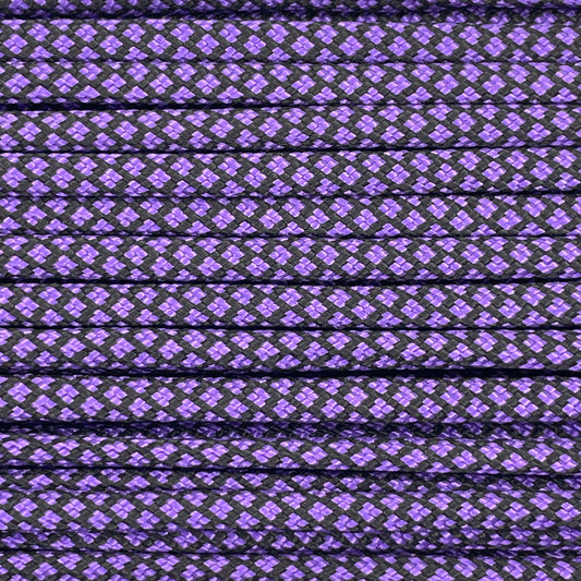 Close-up image of Purple Diamond 550 Paracord, showcasing the vibrant colour and texture of the material.