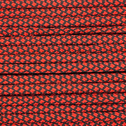 Close-up image of Red Diamond 550 Paracord, showcasing the vibrant colour and texture of the material.