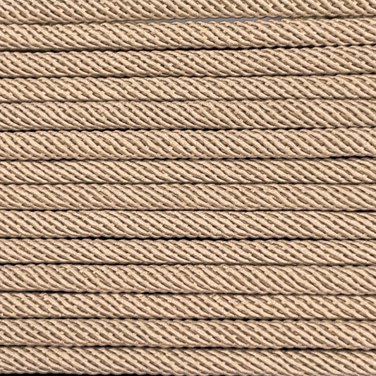 Close-up image of Tan 5mm Milan Rope, showcasing the vibrant colour and texture of the material.