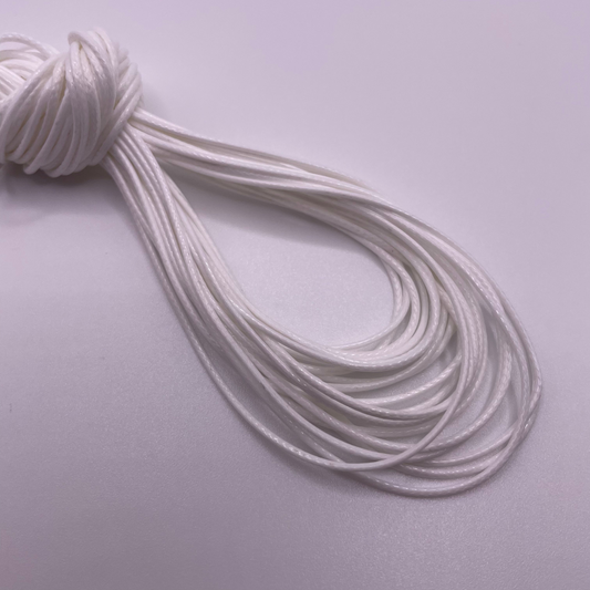 Close-up image of 1mm Waxed Cotton Cord, showcasing the vibrant colour and texture of the material.