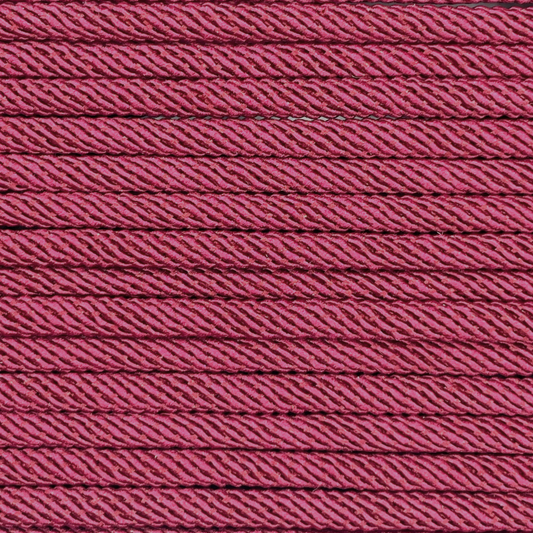 Close-up image of Wine Red 5mm Milan Rope, showcasing the vibrant colour and texture of the material.